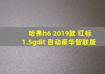 哈弗h6 2019款 红标 1.5gdit 自动豪华智联版